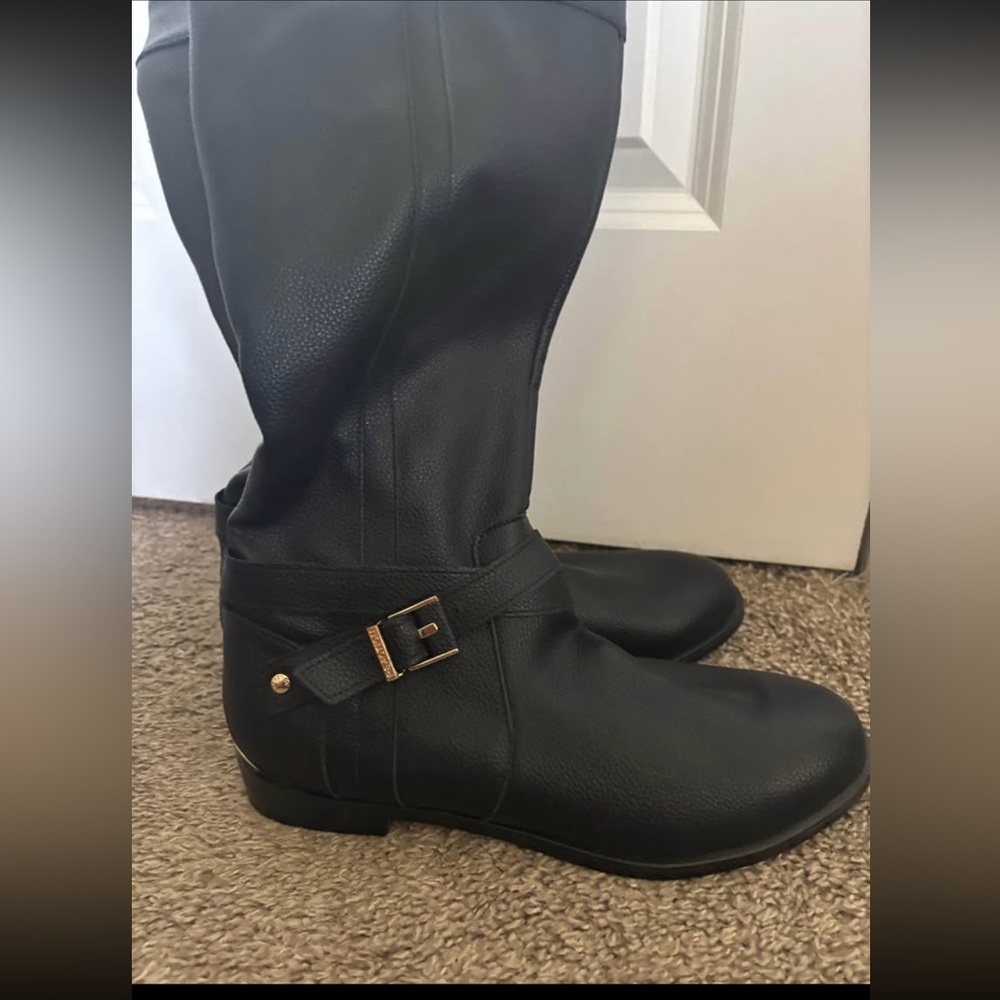 Kenneth Cole Black Leather Heeled Boots
